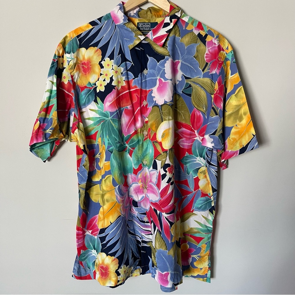 Polo Ralph Lauren Caldwell Men's Hawaiian Floral Button Up Short Sleeve XL